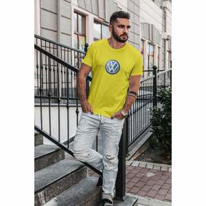 MMO Pánské tričko s logem auta Volkswagen Barva: Citrónová, Velikost: XS
