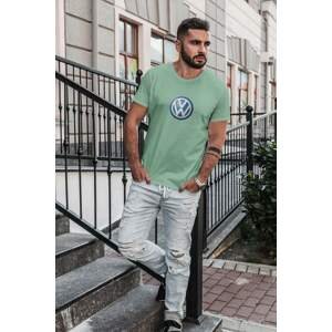 MMO Pánské tričko s logem auta Volkswagen Barva: Mätová, Velikost: XL
