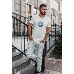 MMO Pánské tričko s logem auta Volkswagen Barva: Bíla, Velikost: XS