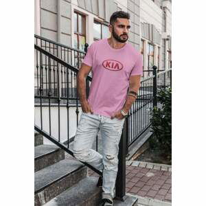 MMO Pánské tričko s logem auta Kia Barva: Ružová, Velikost: 3XL