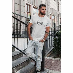 MMO Pánské tričko s logem auta Opel Barva: Bíla, Velikost: 4XL