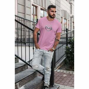 MMO Pánské tričko s logem auta Opel Barva: Ružová, Velikost: 2XL