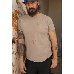 MMO Pánské tričko Graf Barva: Písková, Velikost: XL