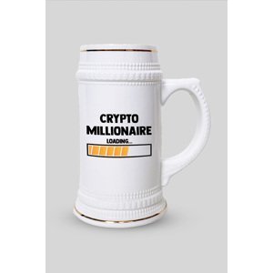 MMO Půllitr na pivo Crypto millionaire