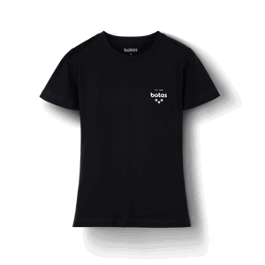 Botas Triko Basic Black dámské triko s krátkým rukávem bavlněné černé | česká výroba ze Zlína