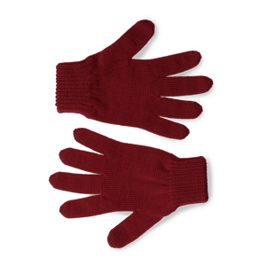 Vasky vlněné rukavice Merino Red - Dámské rukavice červené z merino vlny | česká výroba ze Zlína