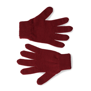 Vasky vlněné rukavice Merino Red - Pánské rukavice červené z merino vlny | česká výroba ze Zlína