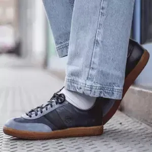 Botas Iconic Blue - Dámské kožené tenisky / botasky modré | česká výroba ze Zlína