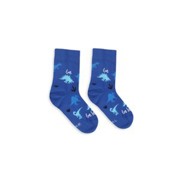Dětské barefootové ponožky Be Lenka Kids - Crew - Dino - Royal Blue Velikost: 23-26