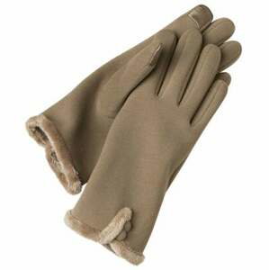 Dotykové rukavice s umělou kožešinou