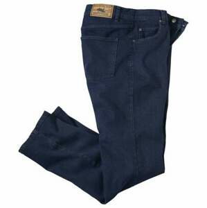 Tmavě modré strečové džíny rovného střihu Regular