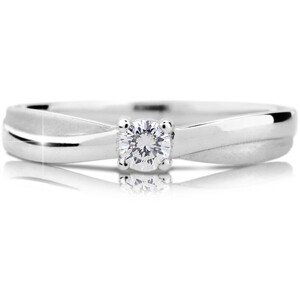 Cutie Diamonds Luxusní zásnubní prsten z bílého zlata s briliantem DZ6817-1906-00-X-2 48 mm