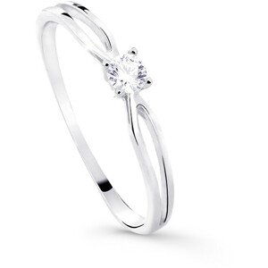 Cutie Diamonds Třpytivý zásnubní prsten z bílého zlata s briliantem DZ8027-00-X-2 48 mm