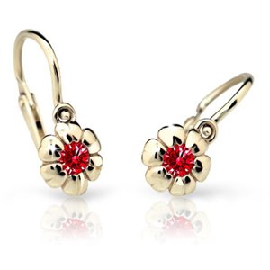 Cutie Jewellery Dětské náušnice ze žlutého zlata C2151-10-X-1 červená