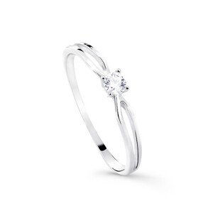 Cutie Jewellery Něžný třpytivý prsten z bílého zlata Z8027-10-X-2 63 mm