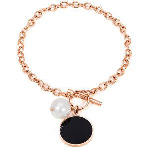 JwL Luxury Pearls Ocelový náramek s pravou perlou JL0481CH