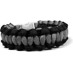 Cordell Paracord náramek Solomon Černá-Šedá s reflexními nitkami XL ( 20 - 21 cm )