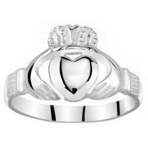 Silvego Dámský celostříbrný prsten Claddagh ZTR96391 48 mm