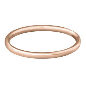 Troli Pozlacený minimalistický prsten z oceli Rose Gold 52 mm