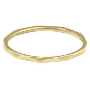 Troli Minimalistický pozlacený prsten s jemným designem Gold 49 mm