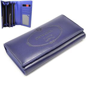 Pierre Cardin Kožená dámská peněženka modrá