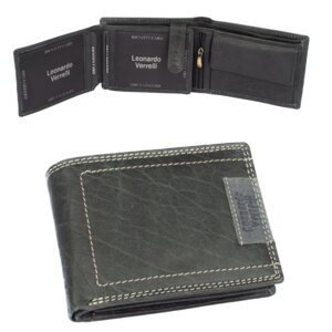 Leonardo Verrelli Luxusní pánská peněženka černá