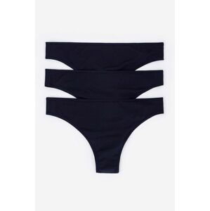 Tanga women'secret 3-pack černá barva