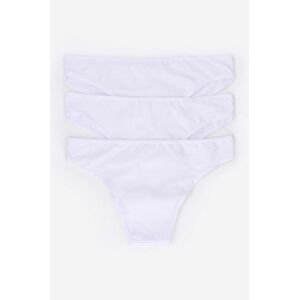 Kalhotky women'secret 3-pack bílá barva