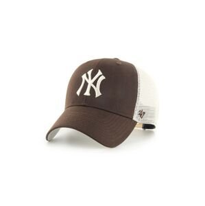 Kšiltovka 47brand MLB New York Yankees hnědá barva, s aplikací