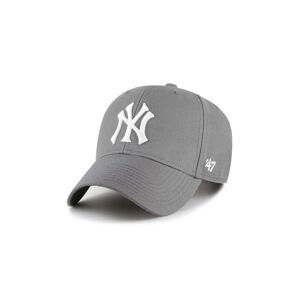 Čepice s vlněnou směsí 47brand MLB New York Yankees šedá barva, s aplikací