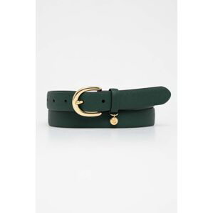 Kožený pásek Lauren Ralph Lauren dámský, zelená barva