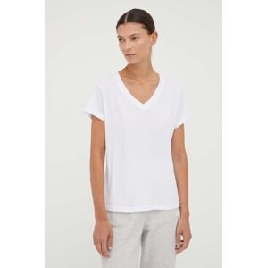 Bavlněné tričko Samsoe Samsoe SOLLY bílá barva, F00012028