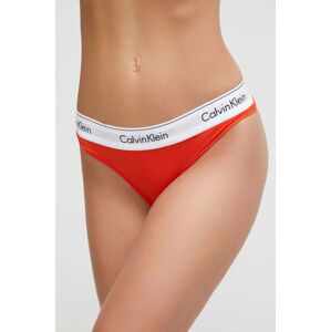 Tanga Calvin Klein Underwear oranžová barva