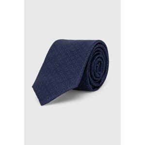 Hedvábná kravata Calvin Klein tmavomodrá barva