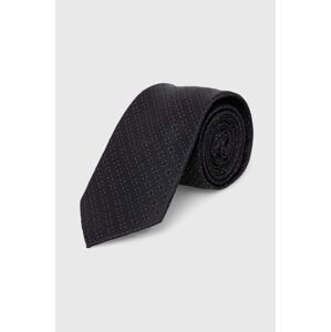 Hedvábná kravata Calvin Klein černá barva