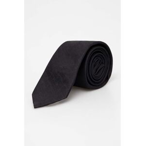 Hedvábná kravata Calvin Klein černá barva