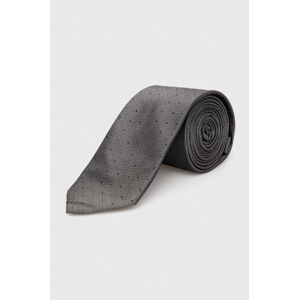 Hedvábná kravata Calvin Klein šedá barva