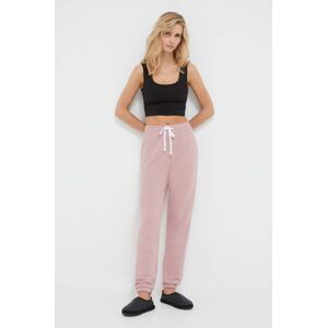 Pyžamové kalhoty Dkny dámské, růžová barva