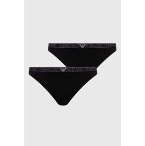 Tanga Emporio Armani Underwear 2-pack černá barva