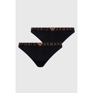 Kalhotky brazilky Emporio Armani Underwear 2-pack černá barva