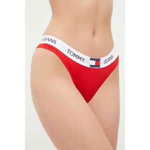 Tanga Tommy Jeans červená barva