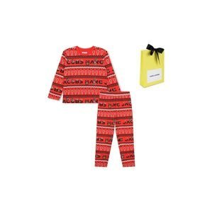 Dětské bavlněné pyžamo Marc Jacobs x Looney Tunes červená barva