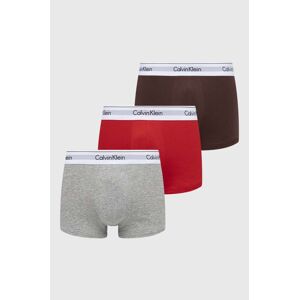 Boxerky Calvin Klein Underwear 3-pack pánské, červená barva