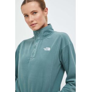 Sportovní mikina The North Face Homesafe Snap Neck zelená barva