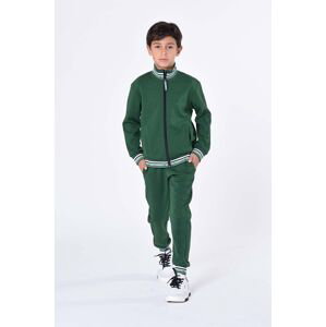 Dětská mikina Karl Lagerfeld zelená barva, hladká