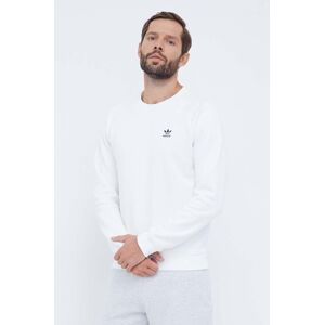 Mikina adidas Originals pánská, bílá barva, s aplikací