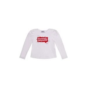 Dětské tričko s dlouhým rukávem Pinko Up bílá barva