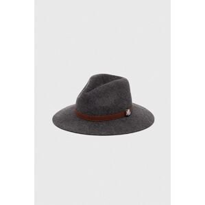 Vlněný klobouk Lauren Ralph Lauren šedá barva, vlněný