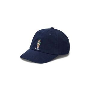 Dětská bavlněná kšiltovka Polo Ralph Lauren tmavomodrá barva, s aplikací