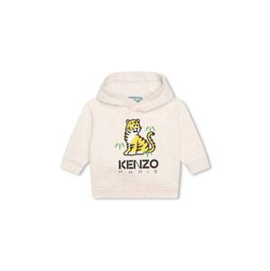 Dětská tepláková souprava Kenzo Kids béžová barva